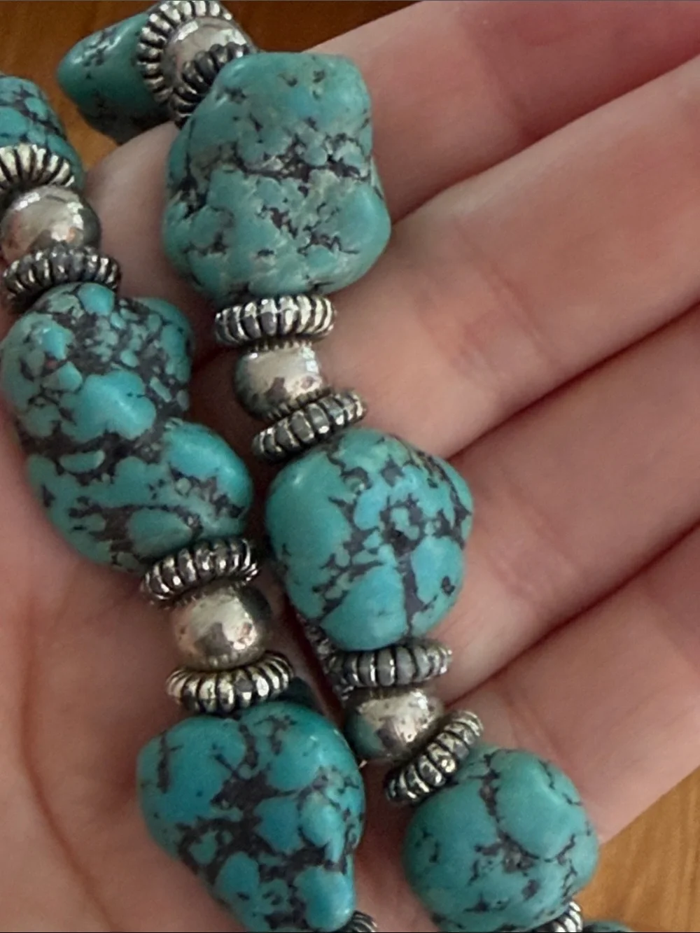 Chunky Turquoise-Style Statement Beaded Necklace 18